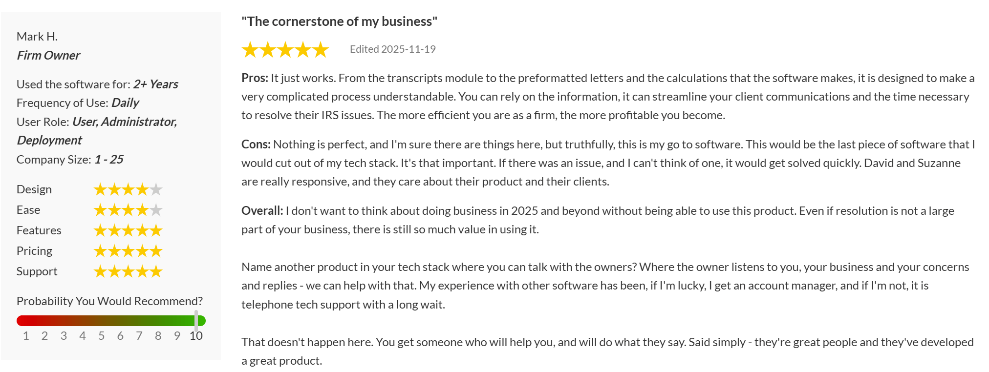 award-winning tax resolution software review picture