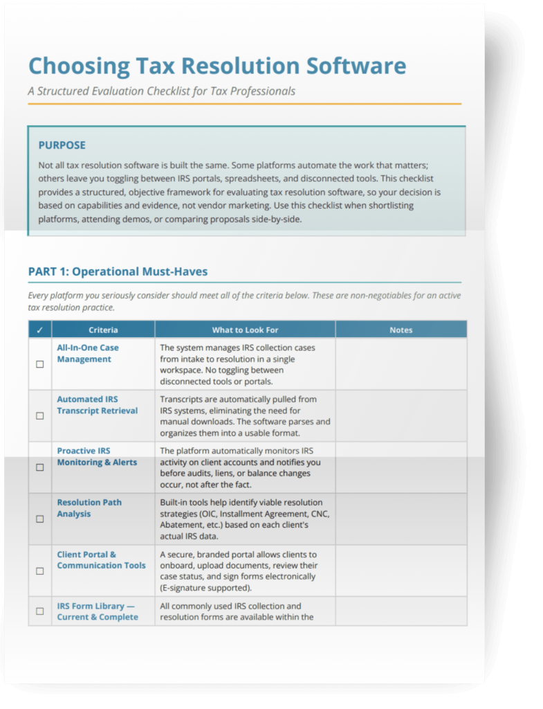 Choosing Tax Resolution Software - Ebooks, Guides & Tax Management Tools